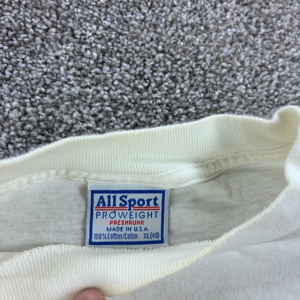 Vintage Golf Shirt Mens XL White When I Die Bury My Balls Next To Old Bag Funny - Picture 3 of 5